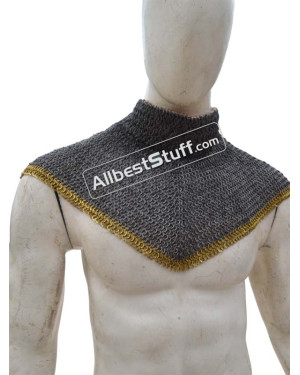 6 in 1 Ring Medieval High Neck Chainmail Collar